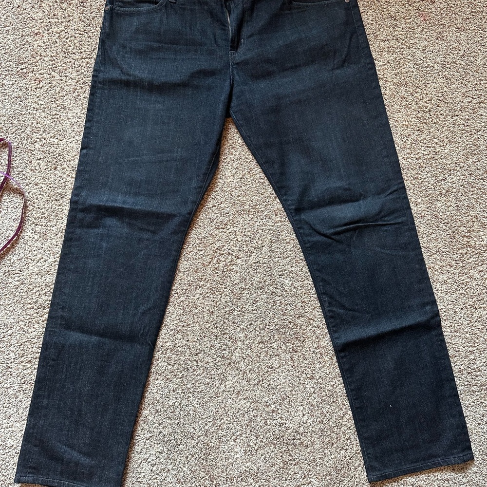 AG Adriano Goldschmied Men's Straight Jeans - Dark Blue